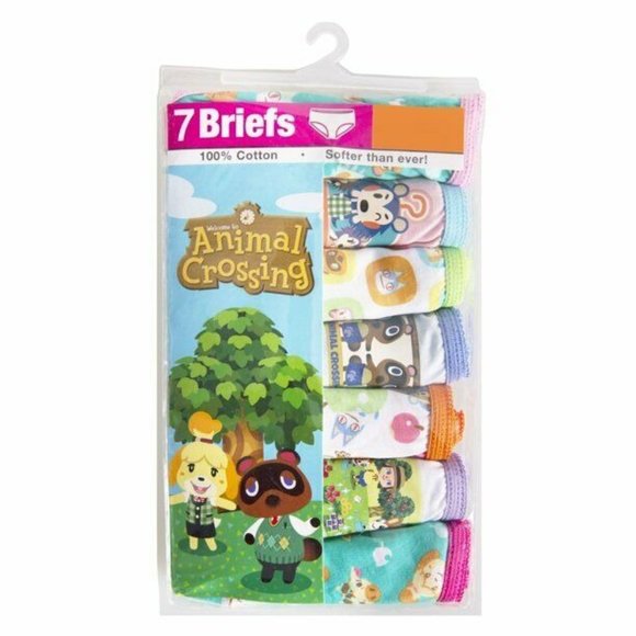 Nintendo Girls' Size 4 Animal Crossing Underwear Multipacks 7 Briefs NEW - Picture 2 of 3